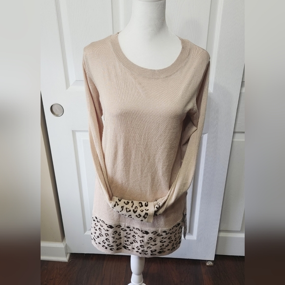 CHEETAH PRINT WOMENS BLOUSE SWEATER SIZE M - Picture 5 of 11